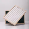 Jewelry Pouches Bamboo Wood Ring Earrings Organizer Tray Display Stand Holder Rack Showcase Plate Fashion Jewellry Storage Box Case