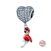 925 Серебряные чары для ювелирных изделий для шариков Pandora Color Подвеска для животных Panda Owl High Heels Charm