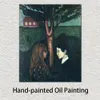 Modern Abstract Canvas Art Eyes in Eyes 1884 Edvard Munch Handmade Oil Painting Contemporary Wall Decor