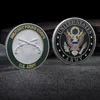 Arts and Crafts Double Gun Corps Challenge Coin American Eagle Emboss Emblème en métal émaillé
