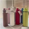 Accessoires De Pêche Avec Logo Designer Bouteilles D'eau En Acier Inoxydable Thermos Tasse Bouilloire Tube Droit Couples Masculins Et Féminins Cadeau Y Dh1Zb