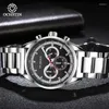 Relógios de pulso Multifuncional Cronometragem Requintado Fashion Calendar Business Luminous Luxury Men's Watch Relógio de pulso masculino à prova d'água
