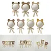 Accessoires cheveux bébé filles bandeau dessin animé ours oreille conçu tissé paille coiffure tendance