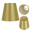 Lampenschirme aus goldenem Stoff für Tischleuchte, Palast-Stil, Wohnzimmer-Beleuchtungszubehör, Clip-Glühbirnen-Befestigungsmethode, Nachttisch-Wohnkultur