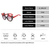 Child Cute Bowknot Frame Sunglasses Children Kids Fashion Boys Girls Protection Blue Pink Shades Gradient Mirror Eyewear