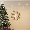 Fleurs décoratives 5D diamant-peinture guirlande de Noël bricolage guirlande diamant Art peinture avec lumière LED ronde Kits de forage complet pour mur et