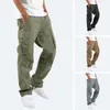 Men's Pants Trousers Simple Men Loose Lace-up Bow-knot Cargo Stylish Pockets For Working