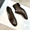 5a Orijinal Kutu Yaz Derby Erkekler Oxford Tasarımcı Elbise Ayakkabı Brogue Sporeyler Kanat Tipi Slip-On Düğün Günlük Zapatos Deri Hafif Moda