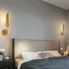 Lampada da parete moderna luce creativa semplice oro lungo bar soggiorno TV sfondo camera da letto comodino scala illuminazione corridoio