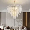 Lustres Moderne De Luxe Décor À La Maison Feuille De Verre Haut De Gamme Pour Salon Chambre El Hall Villa Art Lampe Suspendue