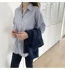 Kadın Polos 2023 Mizaç banliyö şerit gömleği Tasarım Sense için Fransızca Top taze ve çok yönlü stil GIR tarafından girilmelidir