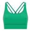 Naked Feel Training Lu-141 Gym Sport Bras Women Mid Support Shockproof Push Up Yoga Athletic Fiess Bra Crop Top