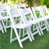 Atacado moderno ao ar livre jardim casamento dobrável plástico PP resina cadeiras brancas portáteis para eventos