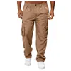 Pantalons pour hommes été hommes Cargo travail pantalon mode mâle Stretch taille lâche Multi poche décontracté sport en plein air porter