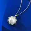 Chaînes 2023 Collier de perles 12 mm Shell Bead Femme 6 Hao Emerald Pendentif