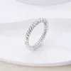 925 Стерлинговое серебровое серебровое женское кольцо женское кольцо простое кольцо, сверкающее кольцо циркона, подходящее для оригинальной Pandora, особый подарок для женщин