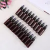 Opslagflessen 20Pc 30ml Amber Glass Spray Small Mist Travel Lege Sproeier (bruin met zwart)