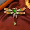 Libellule strass grandes broches mignon broche insecte mode cristal broches dame costume vêtements Corsage bijoux