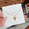 Pendant Necklaces Simple Love Heart Zircon Chain Necklace Nimble Mother's Day Woman Wedding Family Friend Gift Jewelry