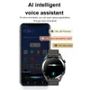 جديد 454*454 شاشة SMART WATCH دائمًا عرض الوقت الذي يتصل به Bluetooth Smartwatch المحلية للرجال Android TWS سماعات الأذن