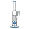 Bong a colonna piatta CCG per tubi dell'acqua in vetro con giunto Pillar Perc da 18,8 mm