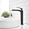 Rubinetti per lavabo da bagno Rubinetto in ottone di lusso Rubinetto per lavabo stile alto Rubinetto monoforo perfetto Lavabo in rame di alta qualità ORB / Nero