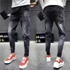 Jeans för män Man Lös Baggy Hiphop Skateboard Jeansbyxor Street Dance Hip Hop Rap Man Svarta Byxor Kinesisk Storlek S3XL 230707