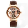 Het dure schat Tourbillon -horloge is gebouwd met Sapphire Case en Steel Bezel -ondersteuning om de mechanische schoonheid perfect te herstellen die door de Tourbillon is gebracht