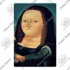 Funny Monalisa Metal Plaque Vintage Mona Lisa Metal Sign Retro Poster Decoration for Home Bar Pub Club Man Cave Wall Decor Da Vinci's Art Painting w01