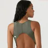 Lu lu sutiãs esportivos yoga bodycon com decote em v sem mangas treino fiess ll sutiã superior feminino esporte tanque roupa interior correndo ginásio com almofadas meu