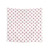 Scarves 2023 Latest Style Fresh Strawberry Print Scarf Ladies Satin 90 90cm Large Square Women's Fashion Headscarf