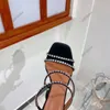 Lace-Up Lady Open Toe Sandals с бриллиантовым ремешками, блестящая бриллиантовая цепь, дизайнер, Lady White Blue Brown Fashion Classic Ladies Wedding Party Resort