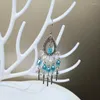 Dangle Earrings QIGO Antique Crystal Water Drop Cross Tassel For Women