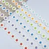 Tyg och sömnad 15Yards Daisy Flower Spetskant Gör-det-själv hantverk Delikat band Röd Gul Grön Lila Tyg för Scrapbooking Presentpaket Inslagning 230707