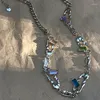 Choker coloré cristal épissage évidé collier clavicule chaîne 2023 accessoires