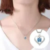 Chains Bridesmaid Gift Peach Necklace Valentine's Hollow Couple -Shaped Jewelry Day Necklaces Pendants