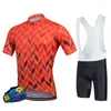 Ensembles de course maillot de cyclisme et cuissard à bretelles respirants et ajustés avec poche vêtements d'impression de mode à manches courtes