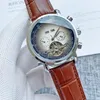 2023 montre de luxe pour hommes mécanique évider marque Design cuir de veau bracelet de montre hommes accessoires de mode cadeau de vacances