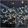 Autres Fournitures De Fête Festive 18 Pcs Cristal Transparent Acrylique Oiseau Colibri Plafond Tenture Murale Maison Mariage Scène Fond Dh5Gz