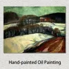 Abstracte Canvas Art Das Rote Haus Im Schnee Edvard Munch Handgemaakte Olieverf Modern Decor Studio Appartement