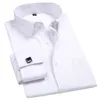 Mannen Dress Shirts M6XL Franse Manchet Shirt 2023 Witte Lange Mouwen Formele Zakelijke Knopen Mannelijke Regular Fit Manchetknopen 230707