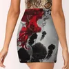 Skirts Control Women Double-Layer Printed Short Dress Mini Sport Skirt Octopus Jellyfish Bubbles Ocean Water Liquid