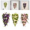 Fleurs décoratives Teardrop Wreath Floral Swag Spring Wall Windows Guirlande de porte d'entrée