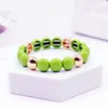 Charm Bracelets 2023 Tile Pulseras For Women Color Acrylic Bracelet&Bangle Boho Fashion Summer Beach Vacation Jewelry Gift