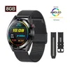 جديد 454*454 شاشة SMART WATCH دائمًا عرض الوقت الذي يتصل به Bluetooth Smartwatch المحلية للرجال Android TWS سماعات الأذن