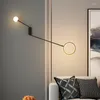 Vägglampa Modern Justerbar Lång Arm Vardagsrum Kreativ Läsning Sovrum Sängbord LED Diode Flexibel Foldin