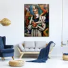 Abstract Canvas Art Untitled Portrait of Paul Alexander Souza Cardoso Handcrafted Oil Painting Modern Decor Studio Apartment