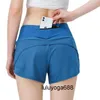 New 2023 lululemens womens Women Sport Hot Shorts Casual Fitness Yoga Leggings fashion brand Lady Girl Workout Gym Underwear Running with Zipper Pocket tees