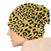 Berety fajny wzór w cętki czapka czapka Unisex Winter Warm Bonnet Femme czapki z dzianiny Outdoor Ski skóra zwierzęca czapki czapki dla kobiet mężczyzn