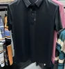 Herr tshirts sommarföretag highend solid färg hög kvalitet kort ärm polo skjorta lapel krage män mode casual no trace tryck 230707